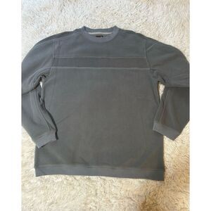 Weekendz off long sleeve crew neck charcoal panel fleece sweatshirt L